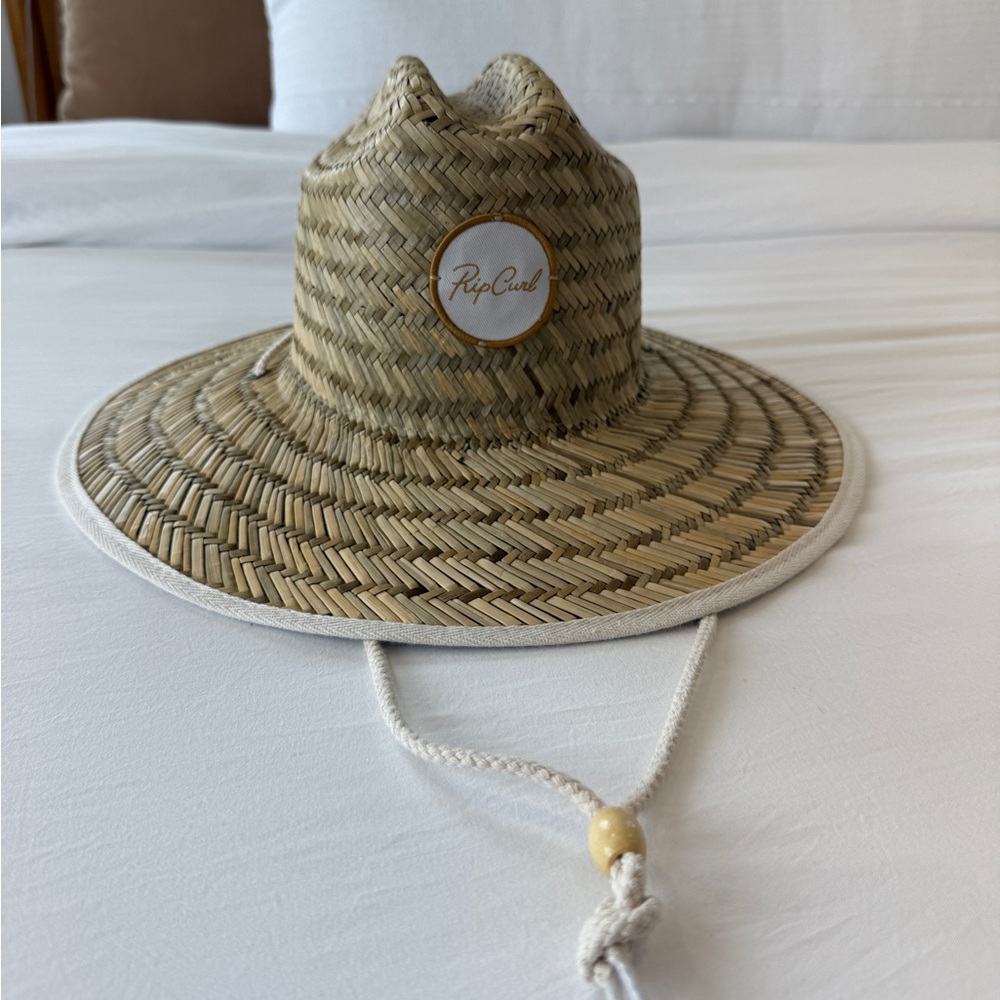 Rip Curl women’s Straw Sun Hat with Chin Cord - Natural